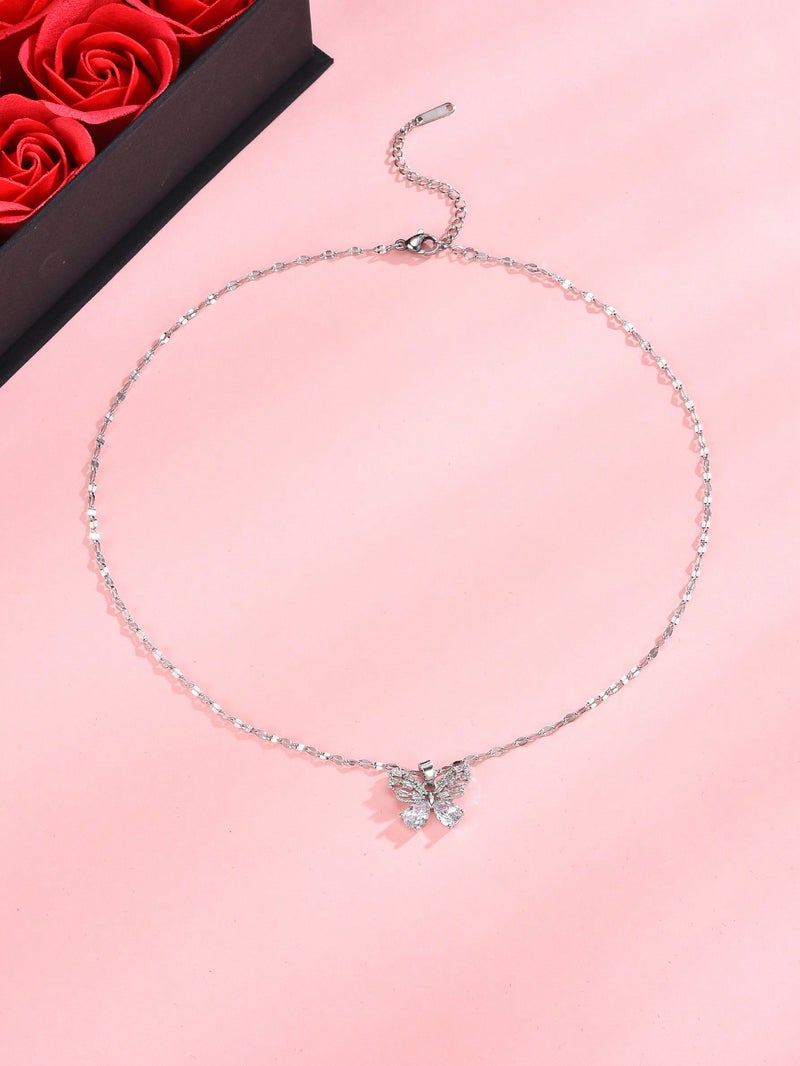 Valentine’s Day Gift Box with Red Roses and Necklace – Romantic Love Gift for Her - Image 5